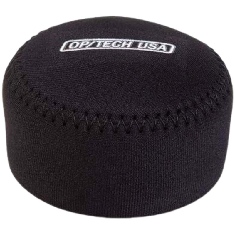 OP/TECH USA Fold-Over Neoprene Lens Pouch â€“ Camera Lens Case for safe Lens Cover storage, Great for Photography & outdoor shoot, Keeps your Lens secure with No-Lose Lid-251 (Black) - Made in USA - Image 1